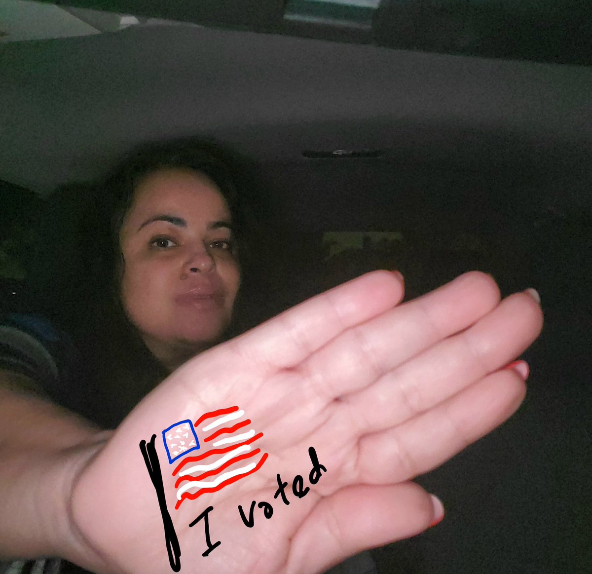 acreyes18's tweet photo. Had to draw my own sticker once again #ivoted https://t.co/VRft1T32gM