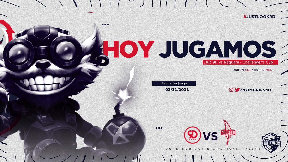 nueve_de_area's tweet photo. ¡Volvemos a la acción! Está vez nos enfrentamos a @NaguaraGG 

#ChallengerCup 
9pm🇨🇴•8pm🇲🇽
📺https://t.co/uKTLJ7196G https://t.co/3XuxuAfUbs