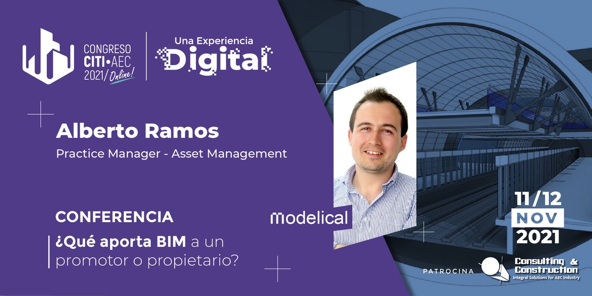 CITIAEC's tweet image. El Arquitecto Alberto Ramos de la Cal, explicará los 𝗯𝗲𝗻𝗲𝗳𝗶𝗰𝗶𝗼𝘀 𝗱𝗲 𝗕𝗜𝗠 𝗲𝗻 𝘁𝗶𝗲𝗺𝗽𝗼, 𝗰𝗼𝘀𝘁𝗼𝘀, 𝗰𝘂𝗺𝗽𝗹𝗶𝗺𝗶𝗲𝗻𝘁𝗼, 𝗽𝗿𝗼𝗱𝘂𝗰𝘁𝗶𝘃𝗶𝗱𝗮𝗱.

𝗜𝗻𝘀𝗰𝗿𝗶𝗽𝗰𝗶𝗼𝗻𝗲𝘀 𝗮𝗾𝘂𝗶́ 👉: citi-aec.com/inscripciones-…

#CITIAEC2021 #BIM #GerenciaDeProyectos
