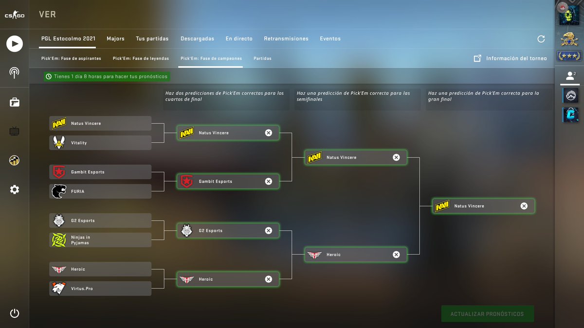 AddictCase's tweet image. Mis predicciones: