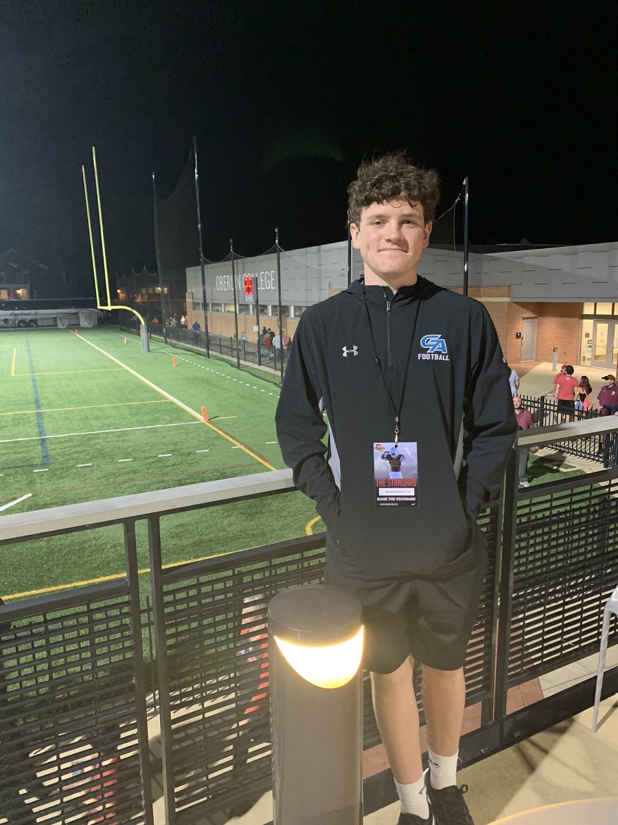 BrysonRuddy1's tweet photo. Blessed to announce my first offer to Oberlin College🔴⚪️! I would like to thank all of the coaches @Yeo_Football for this amazing opportunity! @CoachJirgl @CoachATrotta @supe_jones @GAFBRecruiting @SpecialTeamsU @CoachHowellVA @TheChrisRubio https://t.co/G5HoCYEeHF