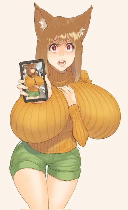ネットに自分の写真が乗ってることに気がついて、慌てているはるちゃん 