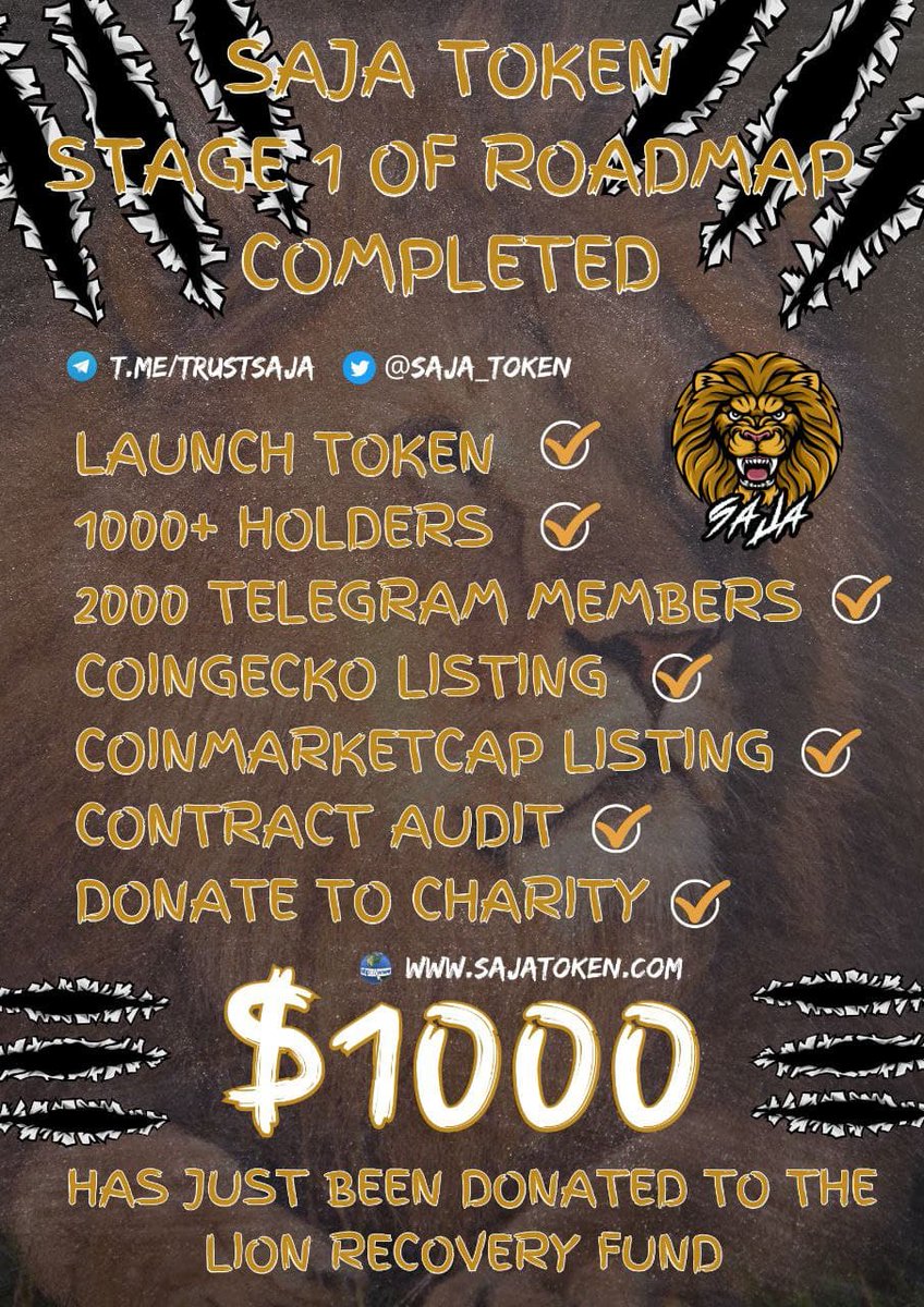 i3em_1's tweet photo. $saja 🦁We keep our promises. Next step on roadmap, the SAJA defender🚀🚀🚀. https://t.co/6hjihuwwHo