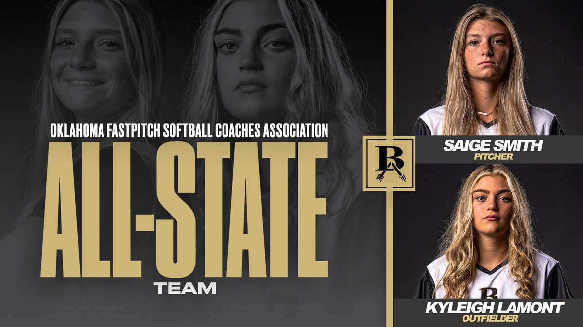 Congratulations to <a href="/KyleighLamont/">Kyleigh Lamont</a> and <a href="/Saige_Smith2022/">Saige Smith</a> for making the Oklahoma Fast-pitch Softball Coaches Association All-State Team. Lamont and Smith will participate in the All-State Weekend June 10th - 11th at Oklahoma Christian University in Edmond.