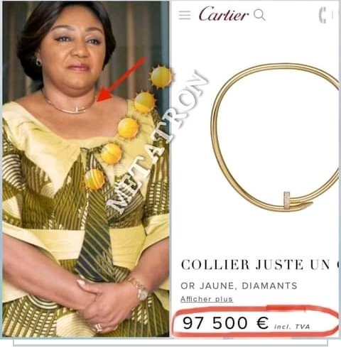 Bibishe6's tweet photo. Un Sac #Hermes à 84.000 €, un collier à 97.500€, proclamée première dame Fashion de l'Afrique, se promener en jet partout, mais nous demande de contribuer pr les personnes qu'ils ont rendues eux-mêmes misérables. Arrêtez s'il vous plaît chère Sœur @DeniseNyakeru https://t.co/72VgXimMQk