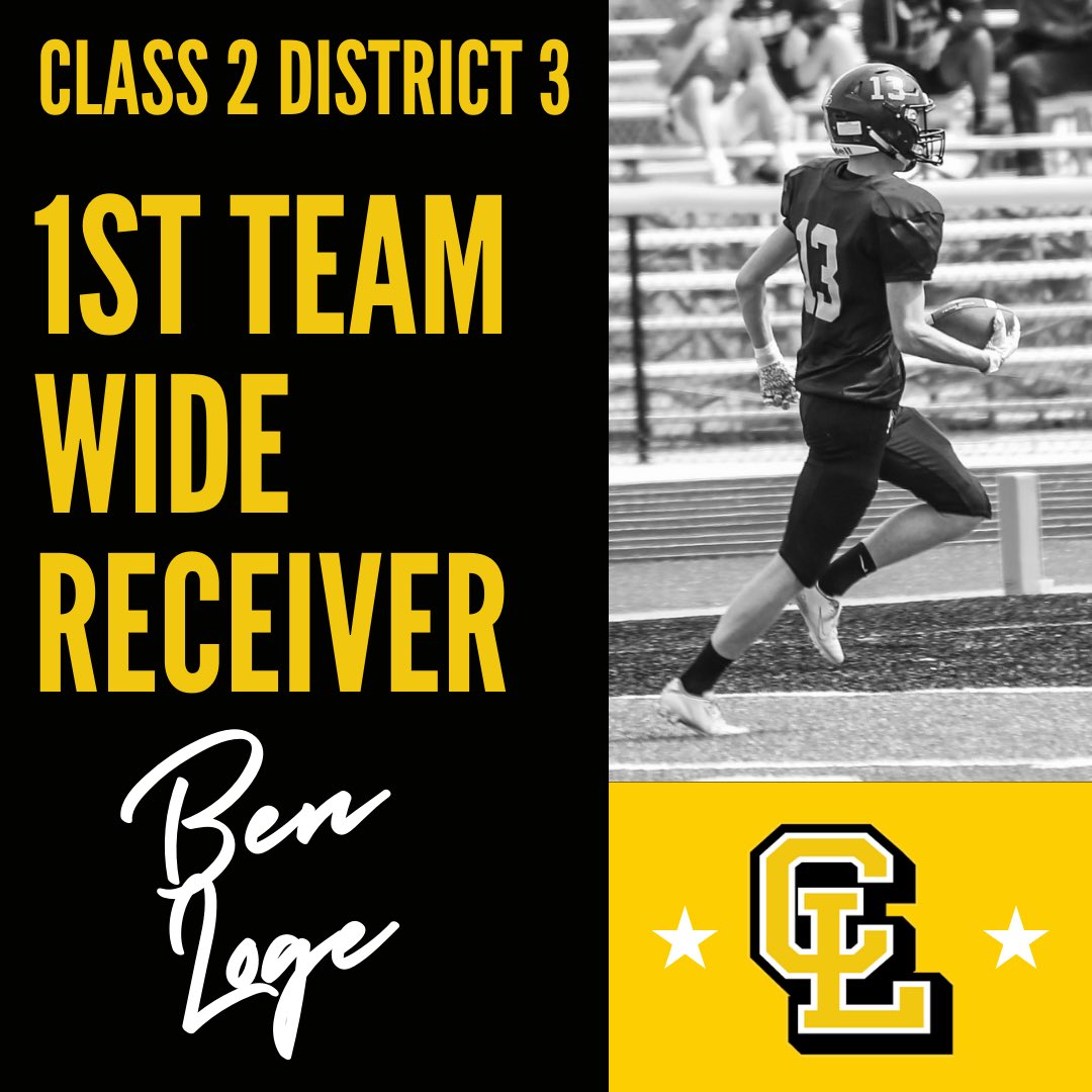 ClearLakeFB's tweet photo. Congrats to @loge_ben on being named All-District WR in Class 2A District 3! #LionPride 🦁🏈🦁🏈 https://t.co/ipr4upbRNd