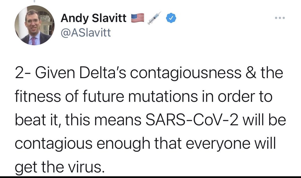 onebrainstem's tweet photo. @GovKathyHochul According to Biden’s Covid advisor....everyone will get the virus https://t.co/dU6cqNxDI3