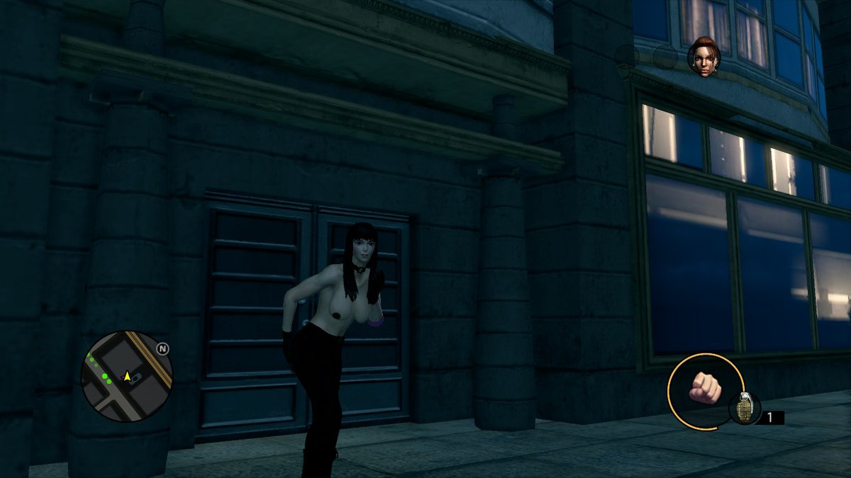 ririamamiya's tweet photo. 健全な男子ならやっちゃうよねぇw
なお、ニップレスなのでセーフ？

#セインツロウ3
#SaintRow3
 #NintendoSwitch https://t.co/BZiWLtc4BU
