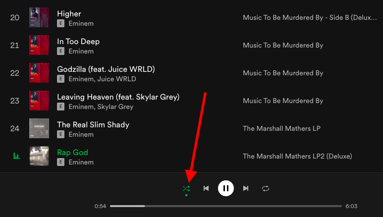 Took me 1 month to find the shuffle icon! I swear it wasn't there before this! 

#Spotify