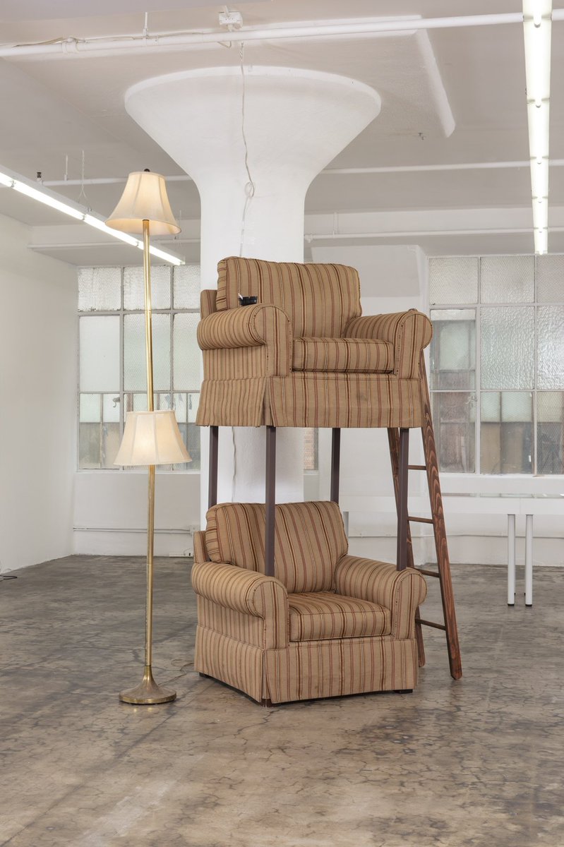 curate_LA's tweet photo. Pippa Garner "Untitled (Bunk Easy Chairs)" and "Chevrolounge" in 'Immaculate Misconceptions' at @joanlosangeles. On view through December 18. #PippaGarner. https://t.co/SYSB3ROIlq
