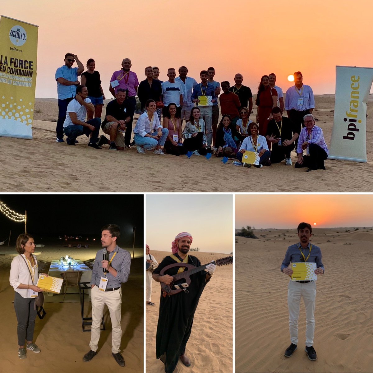 FabienneBlineau's tweet photo. Explore&Match Dubaï Ville 4.0 by @Bpifrance avec @CCI_France_UAE 🇦🇪
12 #entreprises 🇫🇷 #lesexcellence #expositionuniverselle #mobilité 🚄 #développementdurable ♻️
dîner Grande Émulsion #lesexcellence ds le désert au Camp Nara Escape🌵#partagesdexperience #misesenrelation 🇫🇷🌏 https://t.co/acvEh3YLNU