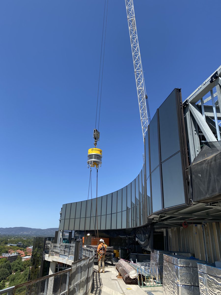 roborigger's tweet photo. During the façade installation at the Adelaide Casino's SkyCity, Load28 was hampered by unusual weather conditions. Load28 approached Nobles to adopt Roborigger to assist with the management of ‘unpredictable wind’. 

Find out what happened next: https://t.co/YwyJ2h6SwX https://t.co/UGWT0rVmVq
