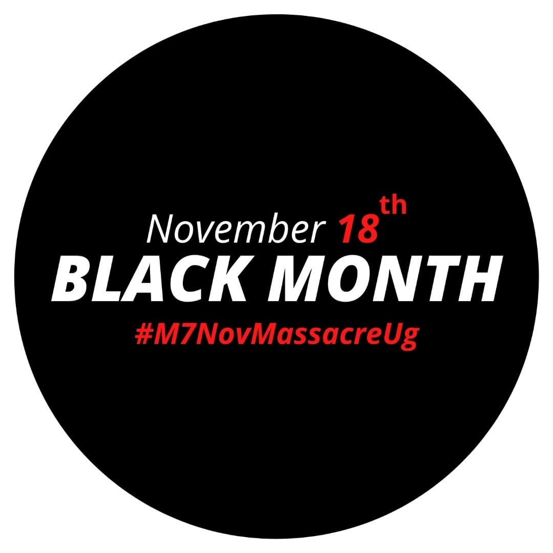 BundibugyoU's tweet photo. 3rd Nov was such misery for the people of Uganda. I mean gate keeping and fighting for freedom of the masses 
#M7NovMassacreUg 
#WeAreRemovingADictator https://t.co/v5kxWQBniW