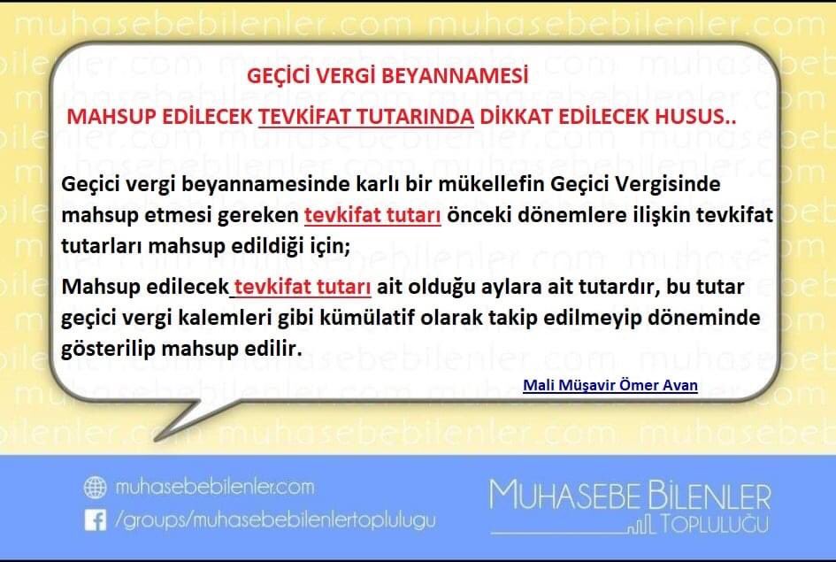 MuhasebeBT's tweet photo. #GeciciVergi #Tevkifat #Mahsup #MbtHapBilgi #HapBilgi SMMM Ömer Avan
#Mbt_AsLy https://t.co/sxcn5ofOPn