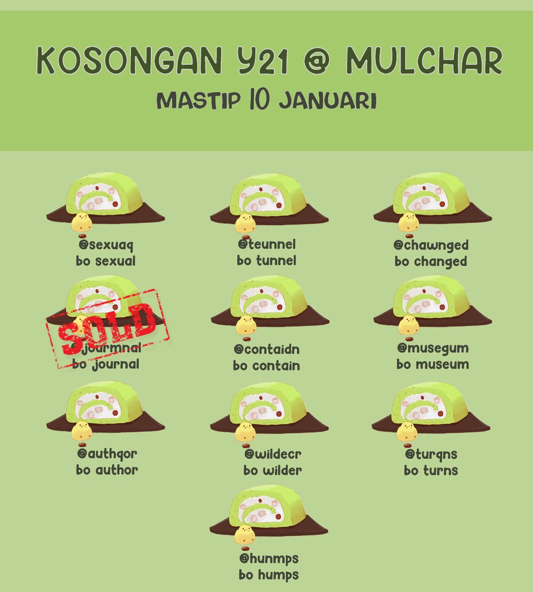 wts acc kosongan y21 !!

💰 7OOO/ acc 

𖥻 verif all 
𖥻 mastip 10 Januari
𖥻 masuk ht &amp; mt non moots
𖥻 go green ( -ssb abis ganti uname )
𖥻 dapat wa ba verif

#zonauang #zonaba #zonajajan #zonabu