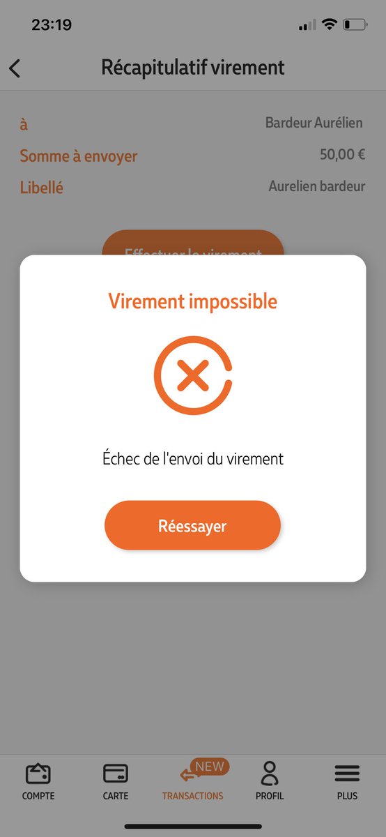 noobyworld97115's tweet photo. @CompteNickel bonjour , je n’arrive toujours pas à virer de l’argent sur un compte boursorama alors que votre conseiller au téléphone m’a dit que c’était possible … https://t.co/eLXncHYnSq