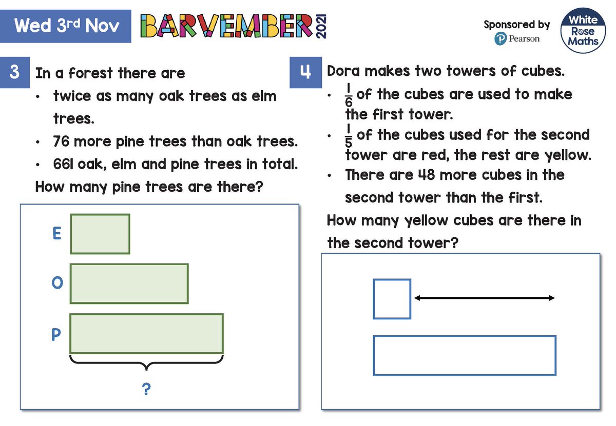 ⭐ Questions 3 &amp; 4 for day 3️⃣

How many pine trees are there? 🌲

How many yellow cubes? 🟨

🔗 ow.ly/eFbq50GEi1k