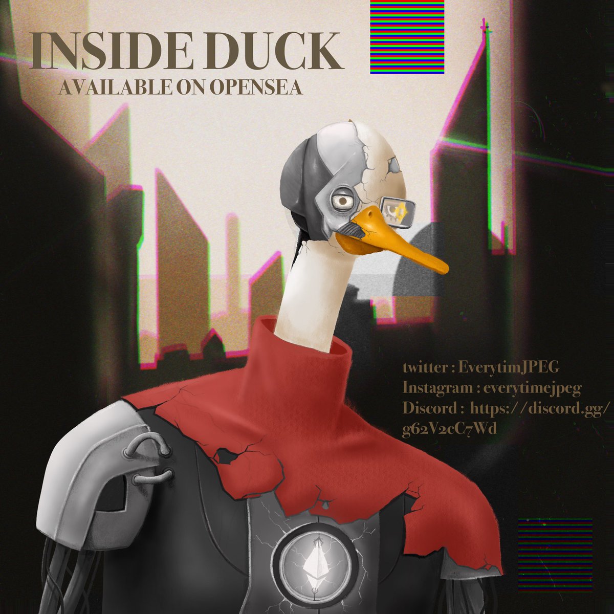 INSIDE DUCK 🤖
Available on opensea opensea.io/assets/0x495f9…

Discord discord.gg/g62V2cC7Wd

#NFTshill #NFTs #nftcollectors #NFTartist #NFTCommunity #NFTcollection #NFTMARKET #NFTshilling #NFTTHAILAND
