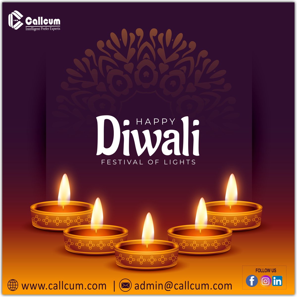 callcum_tech's tweet photo. Celebrate this Auspicious Occasion with Prosperity and Joy! 
In this festive season of Diwali, we wish you get immense happiness and prosperity at every step you take and all your wishes come true. Here wishing you all a very #HappyDiwali from the family of Callcum Technologies. https://t.co/siClNGbZxM