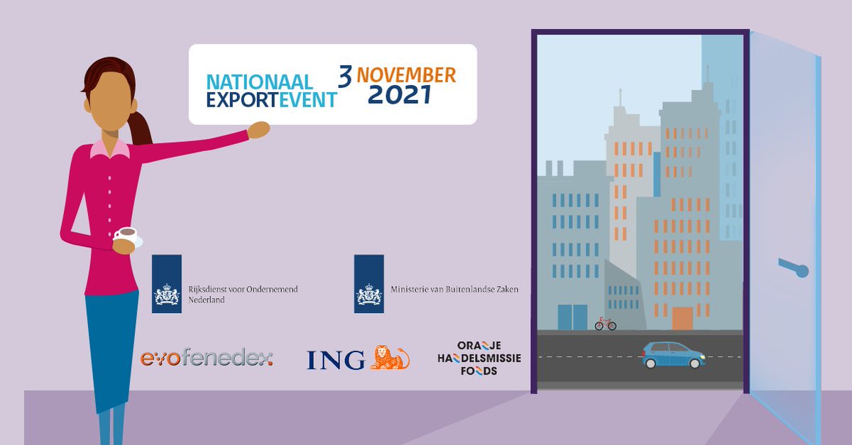 NatExportEvent's tweet photo. Vandaag vindt het Nationaal Export Event plaats in Den Bosch! Je bent vanaf 12:00 welkom in Congrescentrum 1931.
Je kunt je nog registreren voor #NEX21 via https://t.co/zfjsqy70fr
Tot straks! #NEXopentdeuren #exportevent @RVO_Nederland @evofenedex @MinBZ @INGnl_OS https://t.co/zx1IHSwayC