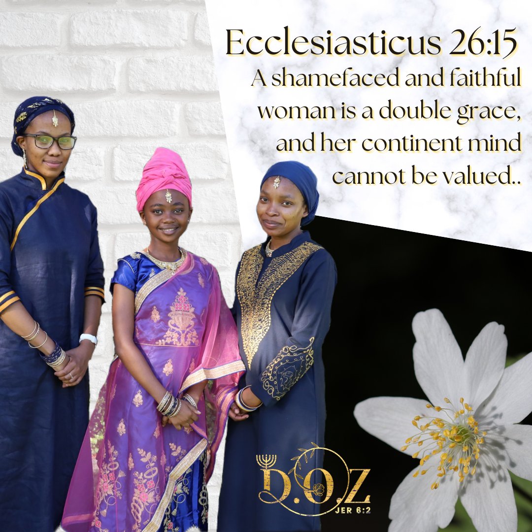 DaughtersOfSion's tweet photo. With humility comes wisdom. Humble down to the Laws of the Most High

Ecclesiasticus 26:15
[15]A shamefaced and faithful woman is a double grace, and her continent mind cannot be valued.

#Proverbs31 #Titus2 #WomenofGod #Truth #Israel #Humility #daughterofzion https://t.co/OtNzBrbv0M