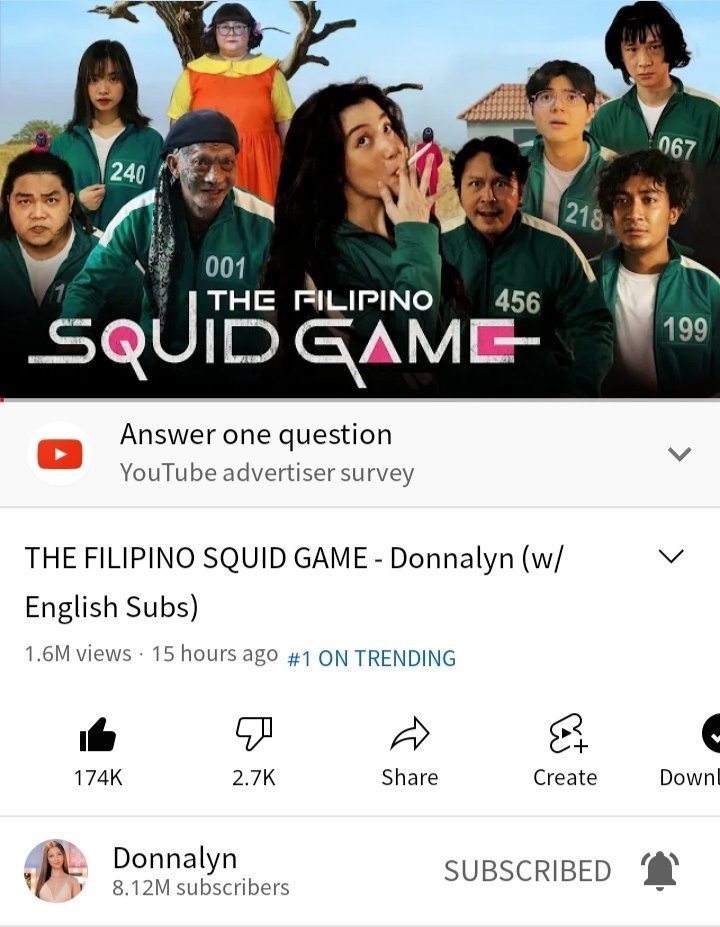 MarvsquadOFC's tweet photo. Congrats #TheFilipinoSquidGame !! β€οΈ
#1 Trending!! 1.6M views in 15 hours!!
@DJBDonna , @marvsfojas , @richardjuan , @PaulAndreSalas , @mnl48official , @GhostWrecker28 , @baron_geisler , @/Rastaman & @/BoobsieWonderland18
| #MarvinFojas |
#SquidGame
#MarvsquadOFC #Marvsquad https://t.co/RT0rT8n2Q6