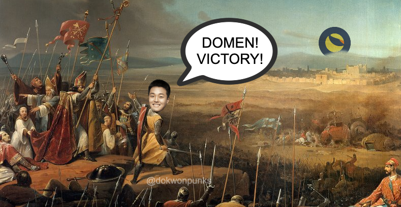 DoKwonPunks's tweet photo. DOMEN! #LUNAtics 
WE ARE GROWING IN NUMBERS AND WILL SHOW GLORY TO OUR LEADER, DOKWON OF TERRA LUNA! 🌖

TAG YOUR #NFT FRIENDS BELOW AND FOLLOW UNTO VICTORY ⚔️ https://t.co/6oGYIJ8t94