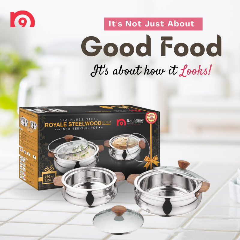 NanoNineOnline's tweet photo. Good food should look great when served.
DM us for more details.
#Nanonine #StainlessSteel #servingpot #meltingpot #serve #easycooking #StainlessSteel #StayHealthy #lunchbox #tiffinbox #teatime #tea #cupoftea #kitechenproducts #serveware #tableware https://t.co/eeL5qd9Iwt