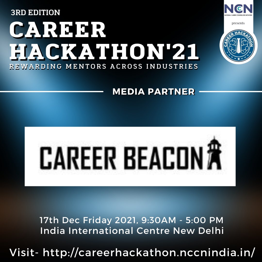 NCCN_CH's tweet photo. We are delighted to share that CareerBeacon is the Media Partner at Career Hackathon'21.

Explore partnership opportunities with Career Hackathon'21  https://t.co/oxZnftyAOC

#nccn #careerhackathon #CH21 #careerbeacon #events #hackathon #careers #careercounsellors #education https://t.co/vtgaGkpXRR