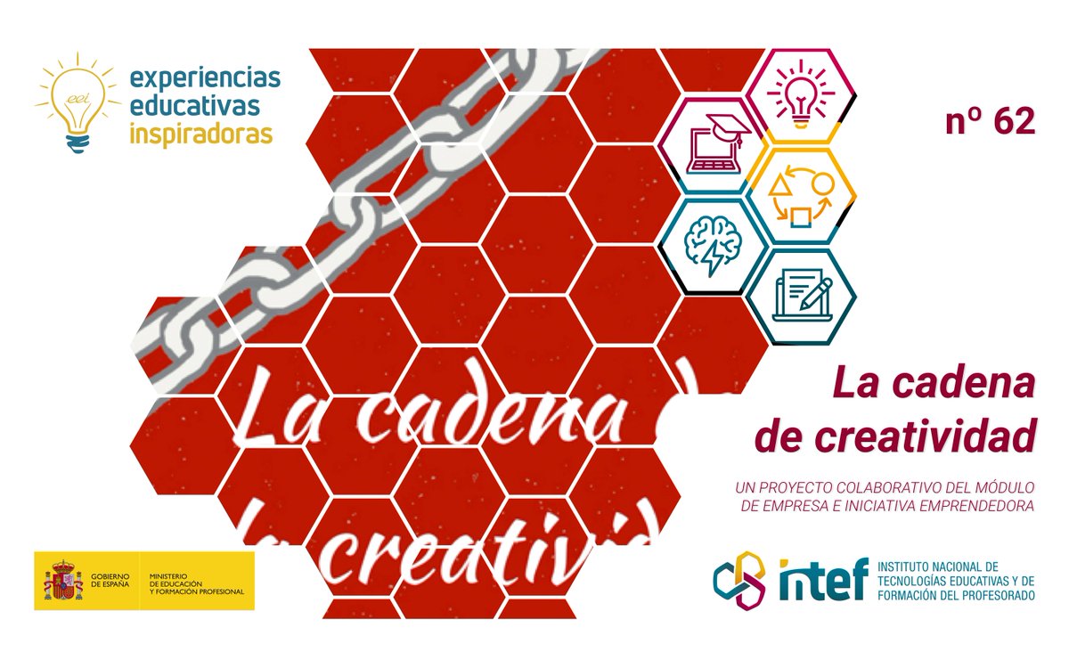educaINTEF's tweet image. 💡 ¡Nueva #ExperienciaInspiradora para FP!
📍 En este proyecto colaborativo ideado por @martaroldan, alumnado del módulo de Empresa e Iniciativa Emprendedora de 20 centros de toda España desarrolla una cadena 🤝 de favores e ideas emprendedoras
🔗intef.es/experiencias_e…