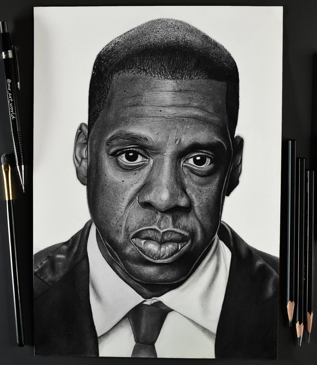 MrArtWorld2's tweet photo. Completed #JayZ #portrait 
#mrartworld #sketch https://t.co/Gg4Ynqq04y