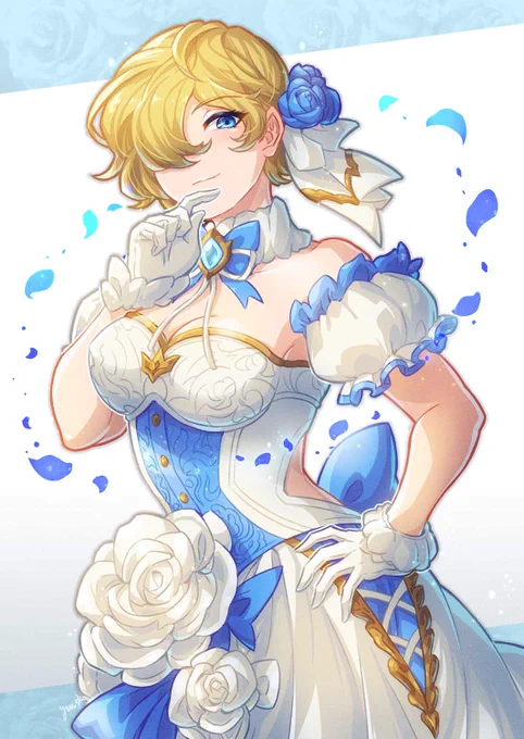 コーデリア #グラブル 
まさか新衣装が見れるとは思ってなかったので超嬉しかった…ドレス姿も美しい… 