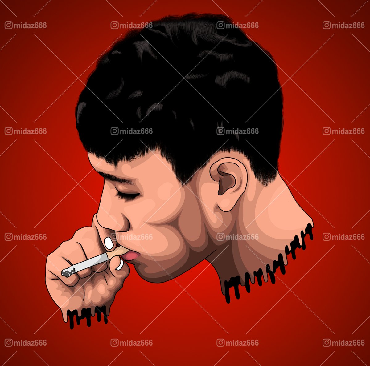 midaz666's tweet photo. “Giving up smoking is the easiest thing in the world. I know because I've done it thousands of times.”
.
Just done an illustration artwork for my client. If you're an artist, let like or retweet to increase the engagement together.
.
#midaz666 #vectorface #cartoonface https://t.co/r35Df1qI4Y