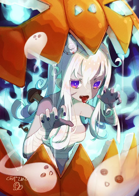 ハロウィンのとき投稿したやつ加筆しました。zombie～#オリキャラ #イラスト 
