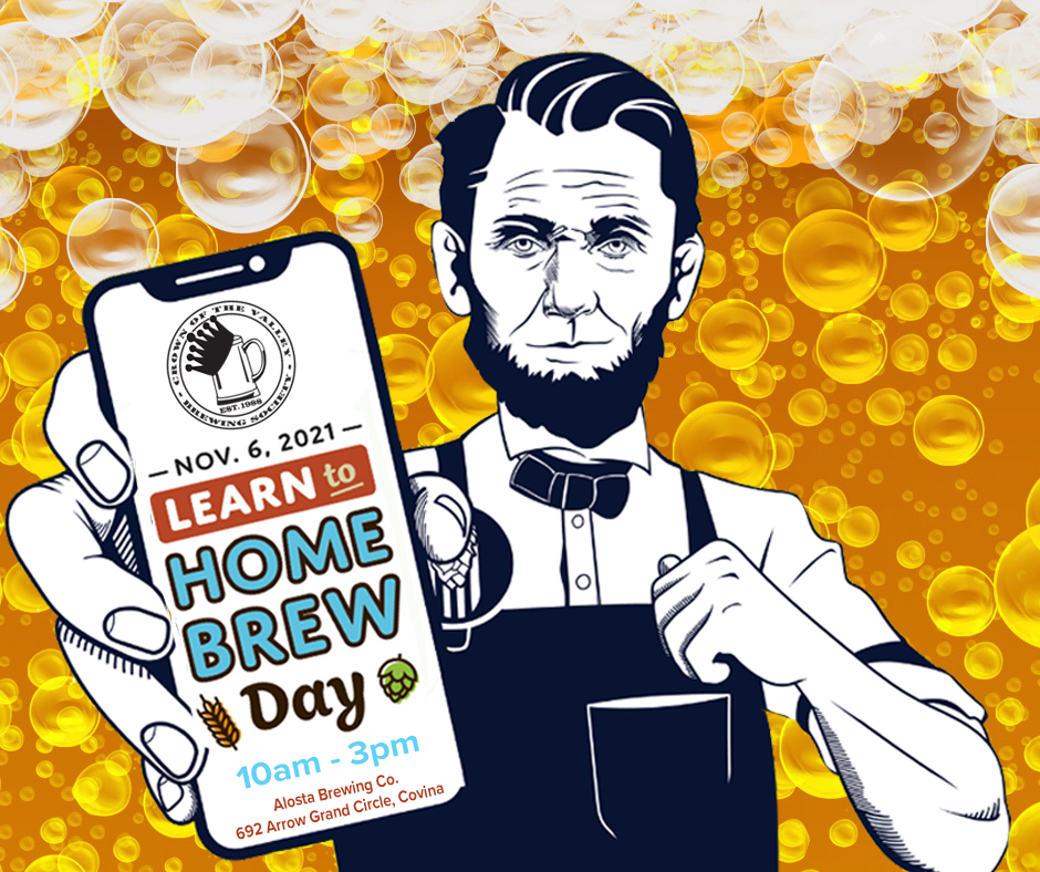 Ever wanted to learn to Homebrew?  Join the Crown of the Valley Brewing Society this Saturday for National "Learn to Homebrew" day.  They will be hosting a Free demonstration in our parking lot from 10am - 3pm.