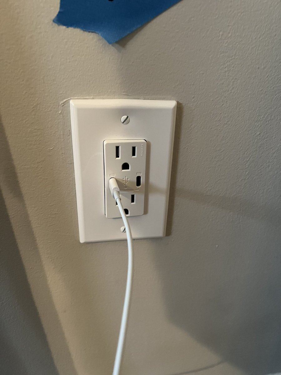 Covert_OPs94's tweet photo. A week ago, I didn’t even know they made USB-C outlets. Now I’m installing them throughout my house! https://t.co/IG1daxi3Te