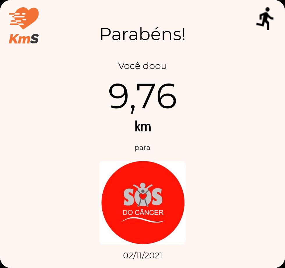 Hoje foi dia de doar KmS.