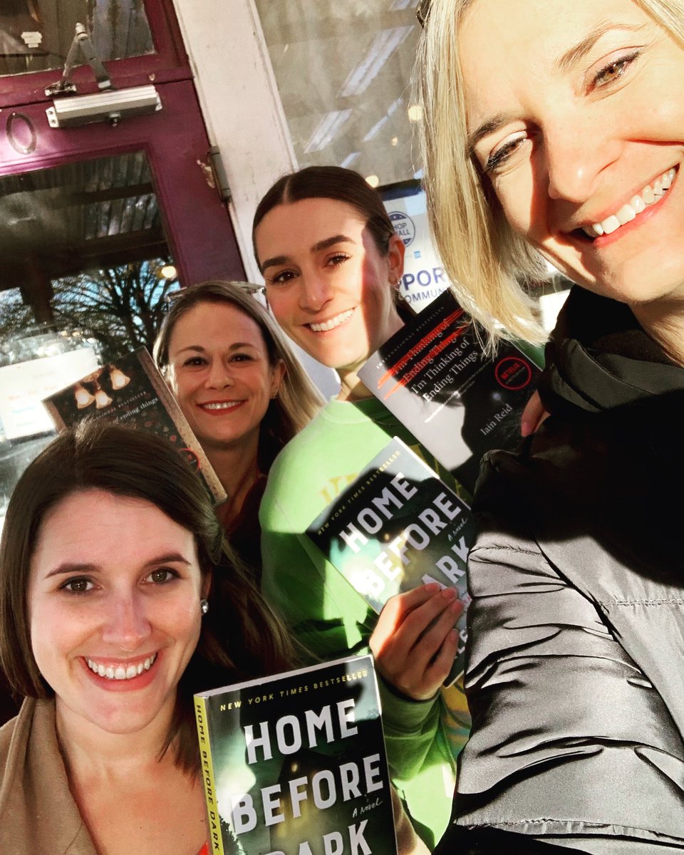 We are forever fans of Riley Sager and we loved Home Before Dark. And I’m Thinking of Ending Things by Iain Reid just about blew our minds! What in the world did we just read?! 🤩 Merlin’s, again, was the perfect spot for us. <a href="/reid_iain/">Iain Reid</a> @riley_sager #bookclub
