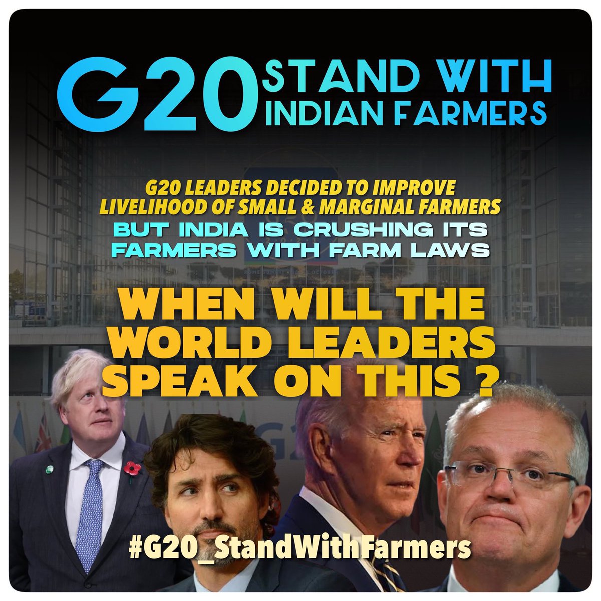 RT @farmer19844: World' leaders should take stand with Farmers 
#G20_StandWithFarmers https://t.co/gB9V6bYIUf