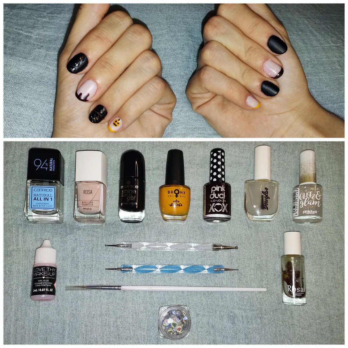 Diana_Diix's tweet photo. Manicura glam para Halloween ✨🎃🕸️ #manicura #nailarthalloween #manicureathome #estiloglam #dibujosenuñas #spider #pumpkin #halloween #catrice #bronxcolors #douglas #pinkducklondon https://t.co/q1do1IiHuU