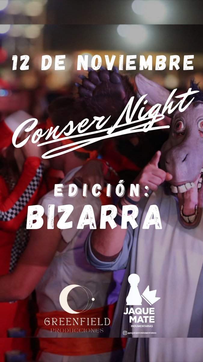 GreenfieldOK's tweet photo. 🗣 VOLVEMOSS CON TODOO❗
📅 VIERNES 12 de NOVIEMBRE
✴ "CONSER NIGHT"
EDICION: BIZARRA 🤡
(veni como quieras) 💯
🔊 ANIMACIÓN y DJ EN VIVO 🎵
SORTEOS Y SHOTS DE TEQUILA 🆓️
Conseguí tus anticipadas con los RRPP del evento
#GreenField #ConserNight #Bizarra #AlAireLibre https://t.co/mpl7l3prFt