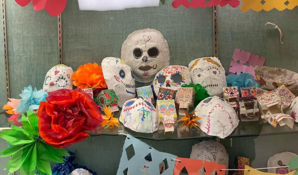 LawtonPS's tweet photo. Check out what our #MMS students in Mrs. Riemers’ class did!! In Oct., artists were given the Mexican Celebration of "Dia De Los Muertos" or Day of the Dead, to learn about and create artwork related to this celebration of loved ones no longer with us.
#WeAreLPS #HomeoftheScots https://t.co/IYf1vmRqVs