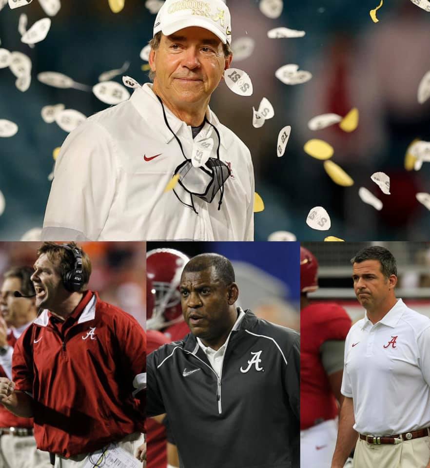 QueenBammer's tweet photo. @TidalTowel @bamakittkat @dixielandlady @sweetteathatsme @Bamafan1815 @GregCrowder6 @Kwayne256 @RemSears1947 @CaroleLeeByrd @BamaT61 @moseley22 @stuart0415 @deuce2crazy @clbr81 @spann @garyharris_wvua @BamaMomin @funny_layde @mrsristyle @travisreier The top 4 spots in the @CFBPlayoff are teams led by #NickSaban & 3 of his former asst. @KirbySmartUGA @Coach_mtucker @coach_cristobal That's the EPITOME of #Legacy & a #WINNING family tree! How can a recruit NOT want to play for this man? Just sayin' #PROOF #TheProcessWorks #RTR https://t.co/WjKk1hdywi