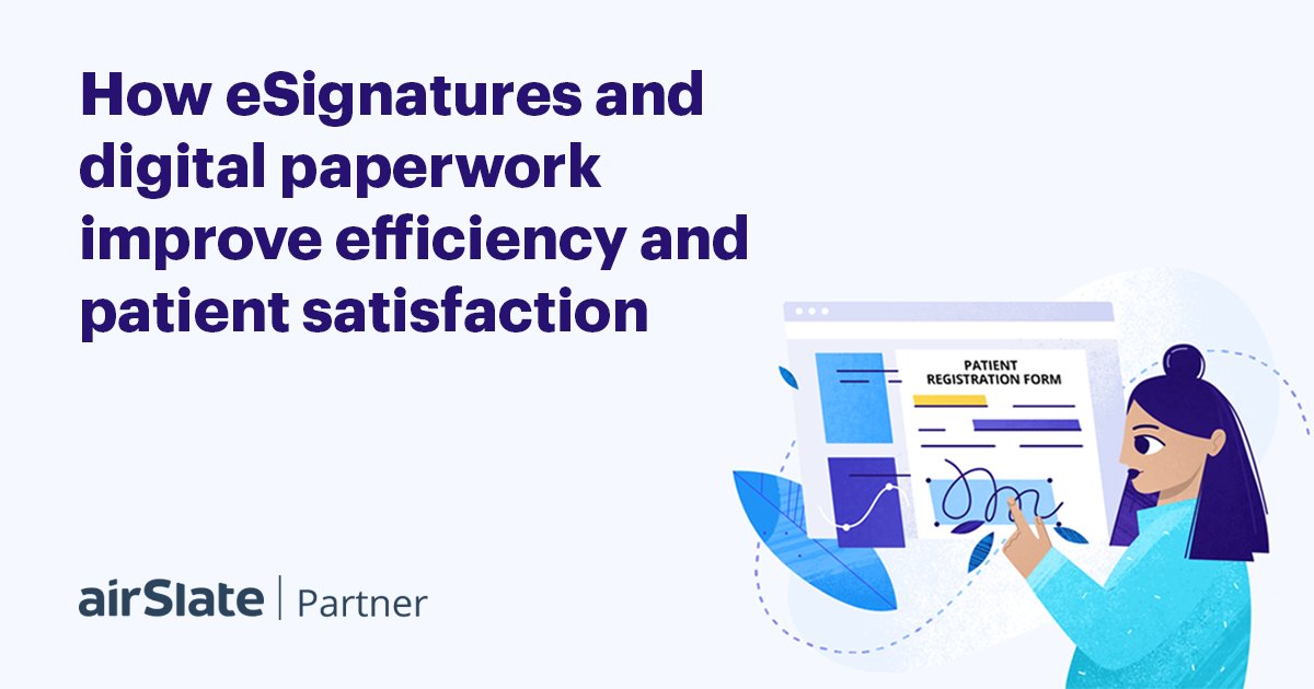 airSlatePartner's tweet photo. Hey #airSlatePartnerCommunity! 👋 Check out my short blog about how healthcare facilities &amp; professionals can leverage @signnow to streamline paperwork -- allowing them to spend more time focusing on what really matters! Check it out: https://t.co/2nqRadgAsh #signNowForHealthcare https://t.co/dsutTLY062