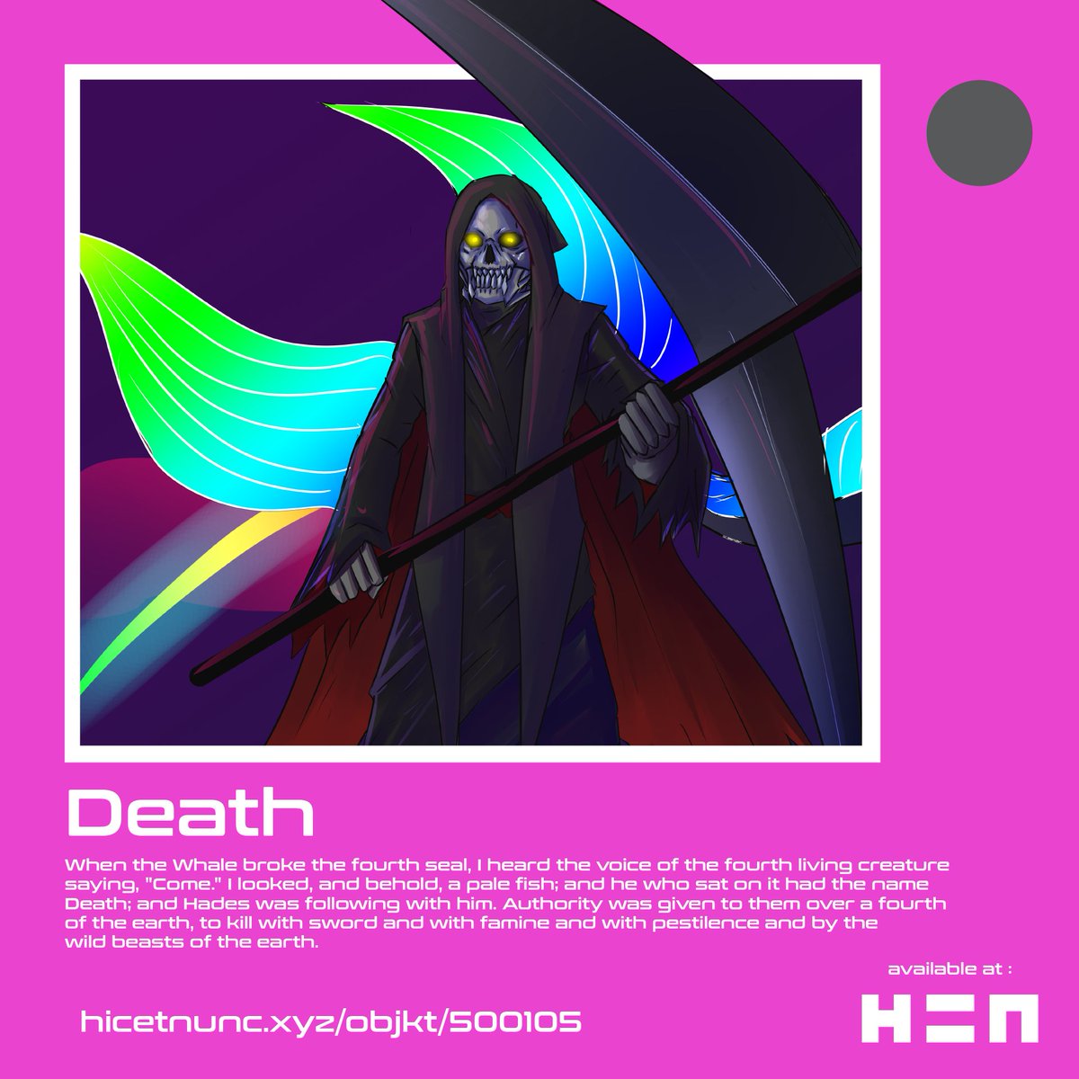 addienfch's tweet photo. 4th Rider - Death
now Available at #HEN
1 Edition left available for 1.1 XTZ
https://t.co/YRlyAEWOTx
#tezosnft #OBJKT4OBJKT #nft #nftart #hicetnunc #hicetnunc2000 #IDNFT #NFTdrop #nftcreator #itsmondayart #cryptoart #art #wednesdaydrop #NFT #Cryptoart https://t.co/PuNAMAIT3i