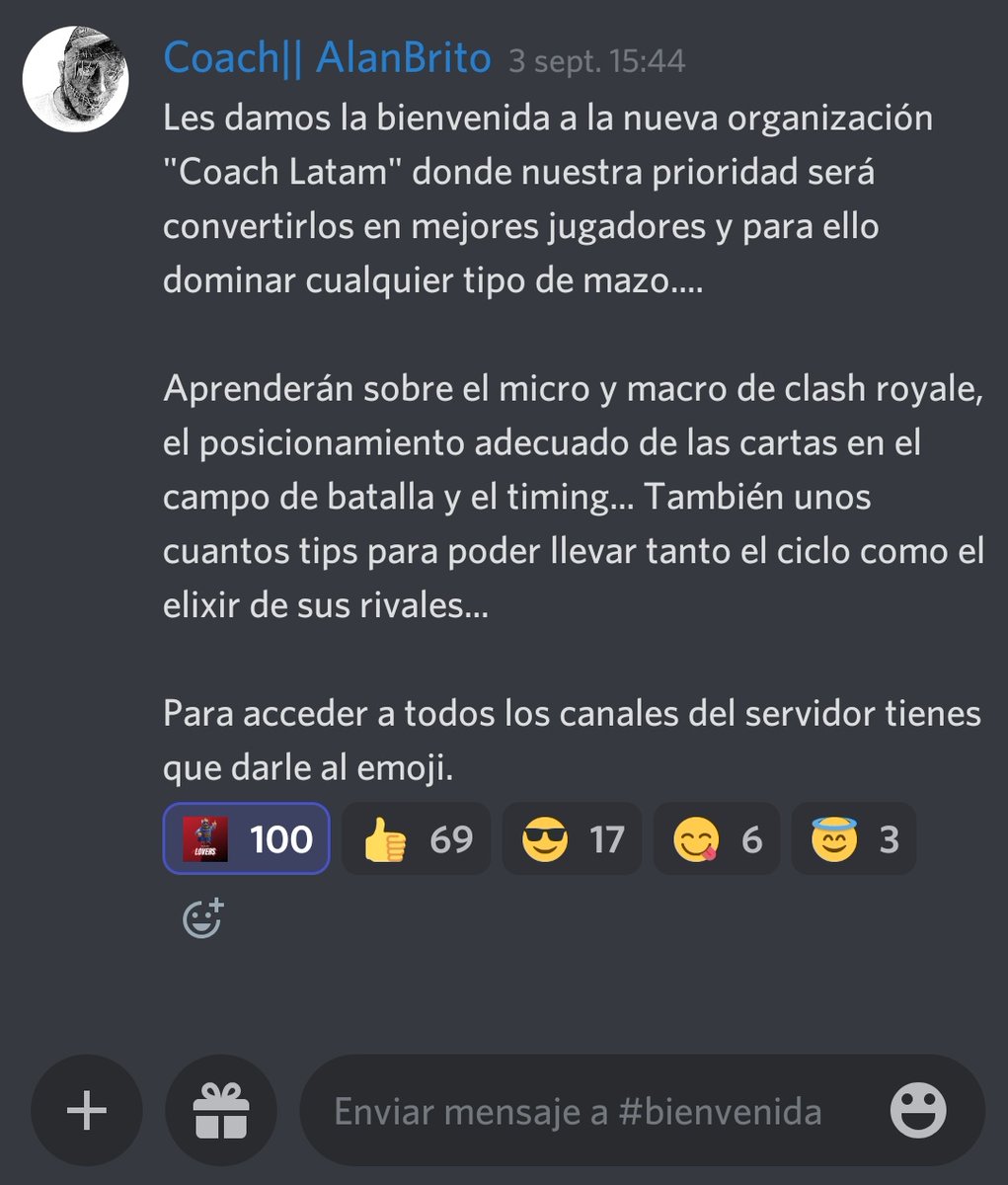Alanbrito_0's tweet photo. OJOOOO!!!

Se viene nuevo proyecto con la pequeña comunidad de #Clashlovers ya somos 100 miembros dentro del servidor después de un mes de haber iniciado 💪

Gracias a todos por ser parte de ella!!!

@AndresCR_04 https://t.co/6CmUIJWrKK