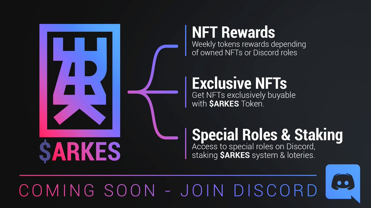 Arke56374430's tweet image. $ARKES token is coming soon and will provide rewards and special access to exclusive #NFTs, join the discord for staying tuned 🥷👹

Join discord :
🔴 discord.gg/n8SeGM9

---
#token #crypto #nft #nfts #nftcollector #nftcollectors