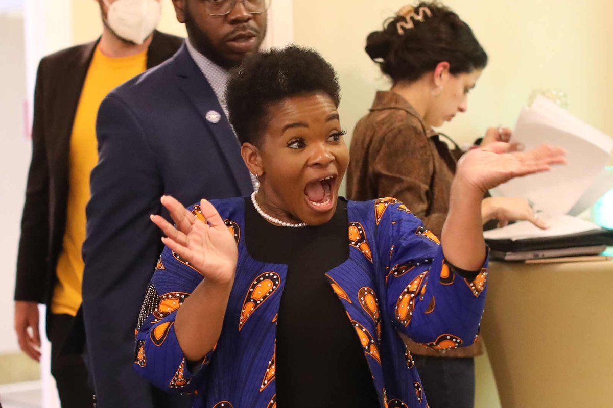 DerekGeePhoto's tweet photo. India Walton speaks to reporters at her election night party as results show her currently trailing "write-in." "This is not a concession speech..." she said. #election2021 #BuffaloMayor https://t.co/PG6LECksjB