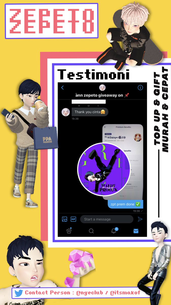 itsmakof's tweet photo. ZPT PREMIUM CUMA 55K, bisa top up dan opslot jg kuy dm aja https://t.co/QH2oXwbu0F