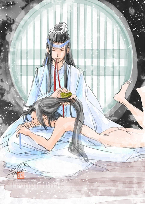 おはようございます。
【ねぇ、藍湛、ひとは何故誰かを好きになるの】
#忘羨 #魔道祖師 #陳情令 #마도조사  #mdzs 
陳情令#24で魏嬰が師姉に問うEPが好きです。 
